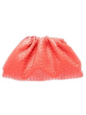 Bottega Veneta Nappa Intrecciato Pouch in Peach / Grapefruit